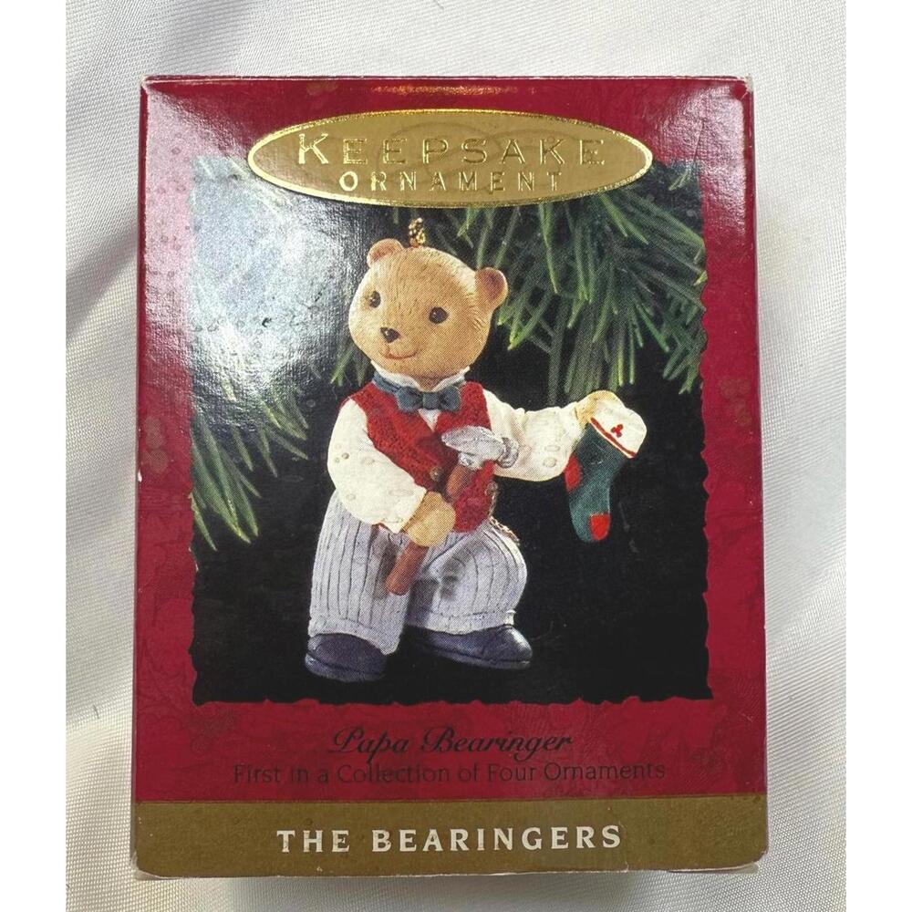 Hallmark 1993 Papa Bearinger Keepsake Christmas‎ Ornament bear in box